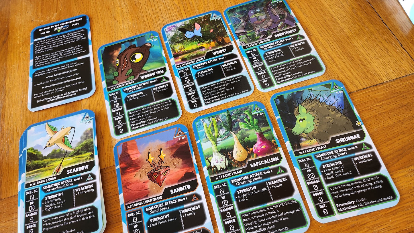 Animon Story: Card Deck (RPG Supplement)
