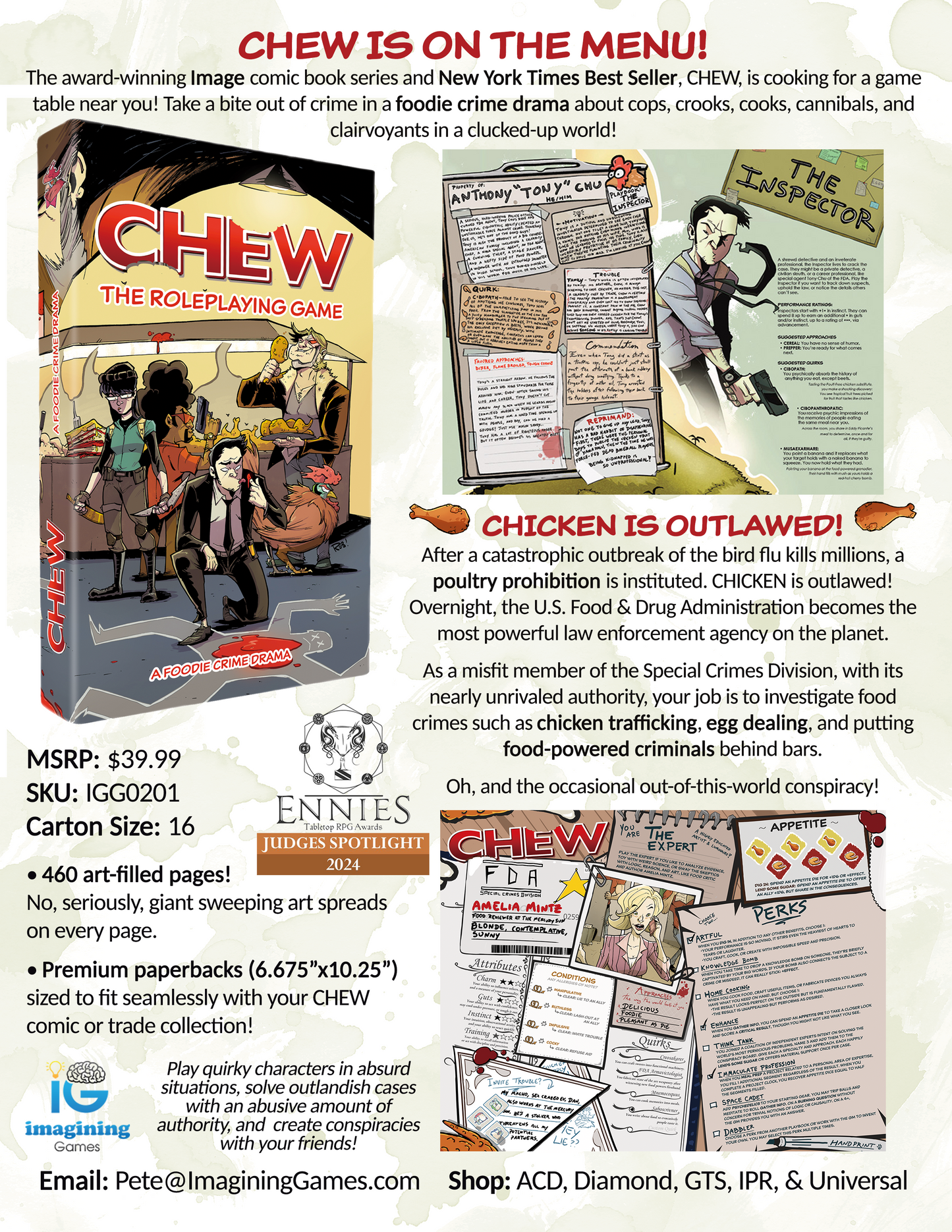 CHEW Limited Edition Slipcase Set (CHEW Holographic Cover RPG Book + CHEWniverse Holographic Cover RPG Book + Deluxe Slipcase + PDF)