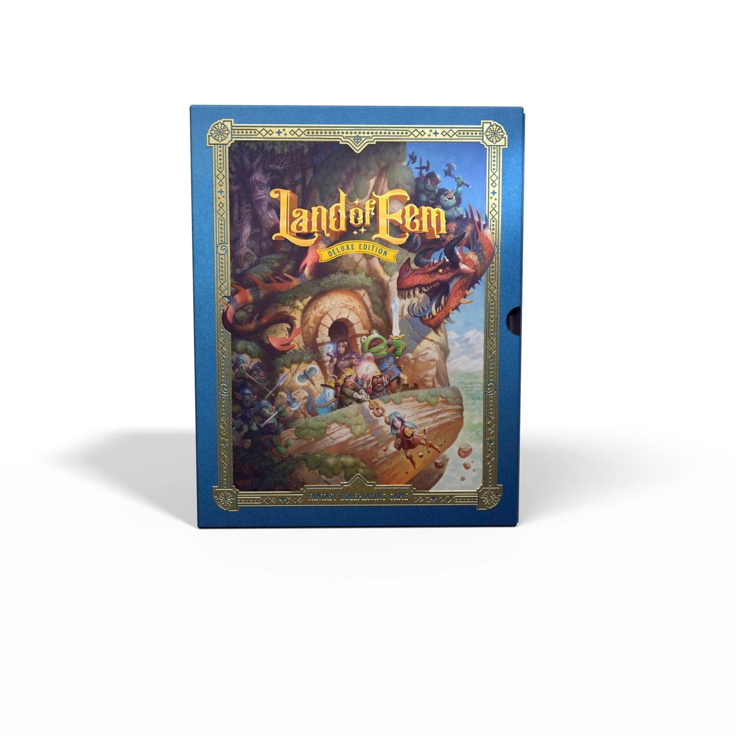 Land of Eem Deluxe Box Set - MINOR DAMAGE (3 RPG Books + Gameboard Map + GM Screen + Dice + Meeples + PDF)